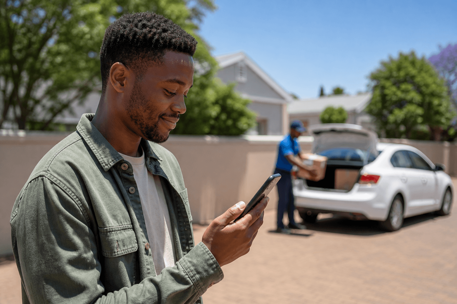 Tracking a MobiRide parcel delivery